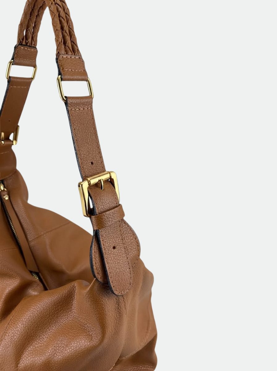 Bolsa Caramelo em Couro Legítimo - Imagem 4